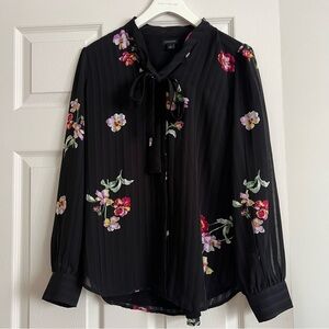 Ann Taylor Floral Blouse Size Small